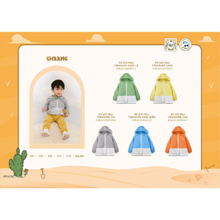 Chaang áo khoác gió dành cho bé từ 12 đến 5 tuổi Heli Treasure AW2023D09