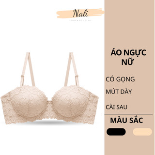 Áo ngực có gọng ren hoa nâng ngực, bra đệm mút dày cài sau NL182