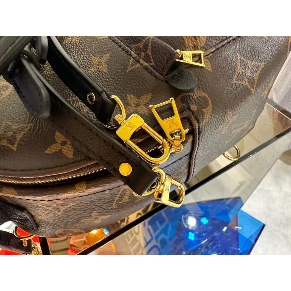 Balo nam nữ unisex L.V hoa nâu tinh khôi mini size 18 fullbox Smano bags hỏa tốc