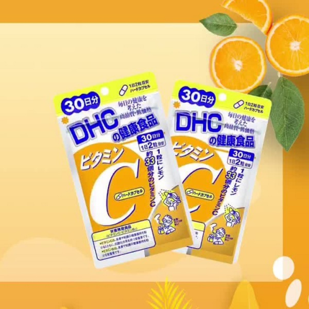 Viên uống DHC vitamin C giúp sáng da mờ thâm, hỗ trợ chống nắng Nhật Bản gói 30 ngày