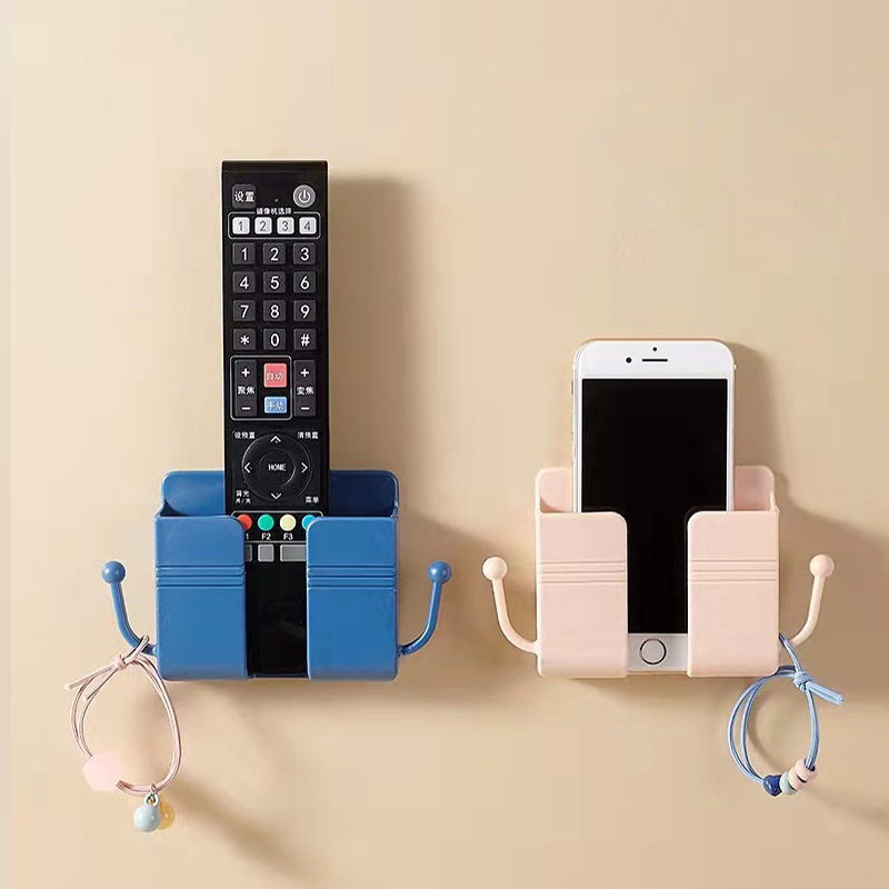 Giá đỡ điện thoại khi sạc pin, điều khiển có móc treo Chìa Khóa, Dây Sạc, Kệ dán tường đỡ điện thoại khi sạc pin