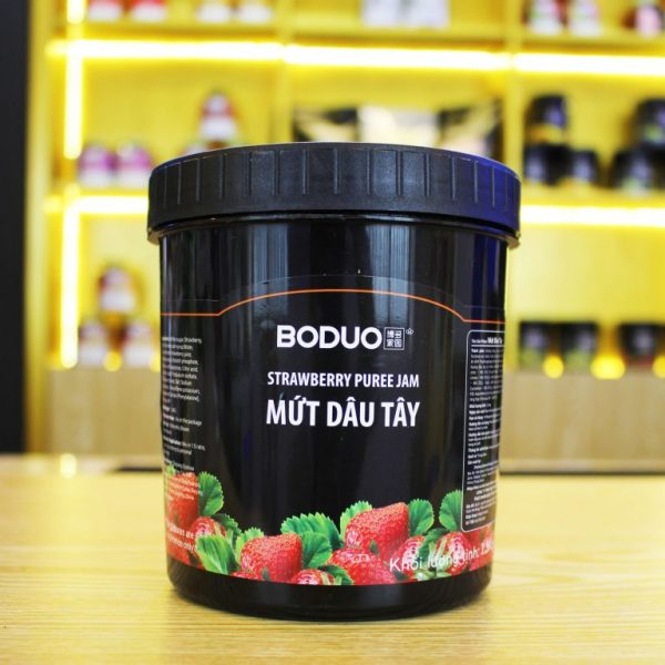 Mứt dâu tây Boduo hộp 1,3kg mứt trái cây pha chế