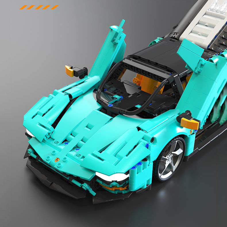 Đồ Chơi Lắp Ráp Kiểu Lego Mô Hình Điều Khiển Từ Xa Rc Siêu Xe Thể Thao Ferrari Daytona SP3 Tỉ Lệ 1:14 T1001 Với 1589+PCS