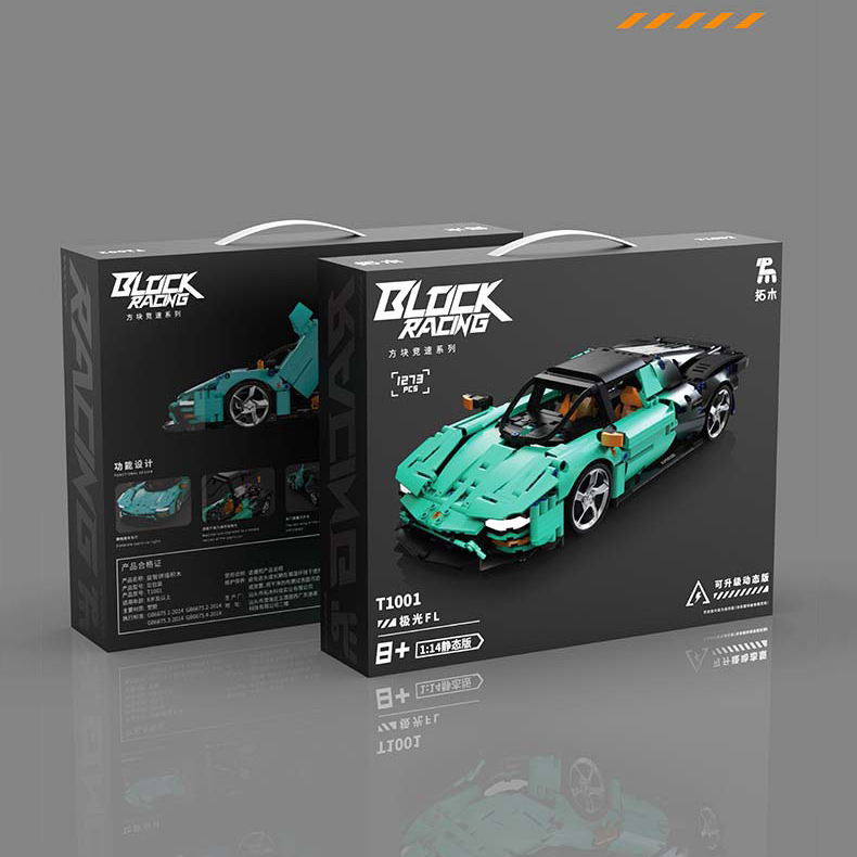 Đồ Chơi Lắp Ráp Kiểu Lego Mô Hình Điều Khiển Từ Xa Rc Siêu Xe Thể Thao Ferrari Daytona SP3 Tỉ Lệ 1:14 T1001 Với 1589+PCS