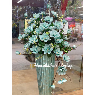 Bình hoa mộc Lan Xốp trang trí phòng khách đẹp - chất liệu PU cao cấp