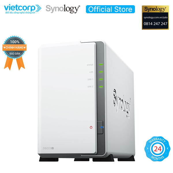 Thiết bị lưu trữ NAS Synology DS223J (Trắng) - Hàng Chính Hãng