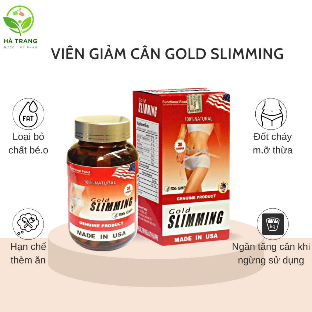 Giảm cân cấp tốc AN TOÀN HIỆU QUẢ Gold Slimming Mỹ