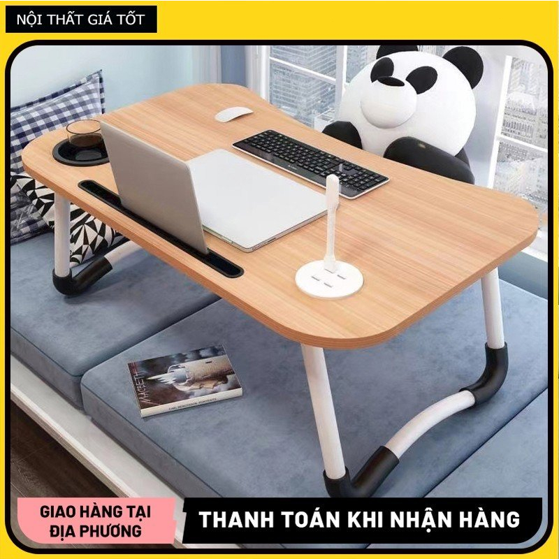 Bàn Laptop Ngồi Trên Giường Bàn Học Bàn Làm Việc Gấp Gọn Thiết Kế Hiện Đại Đa Năng- Bàn học thông mi