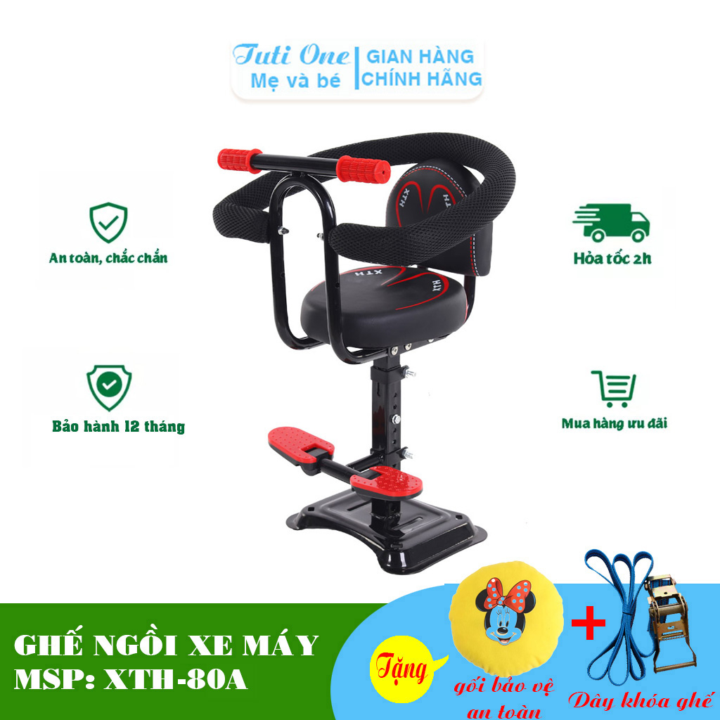Ghế ngồi xe máy điện, xe đạp điện có thể điều chỉnh chiều cao và có giảm xóc XTH-80A