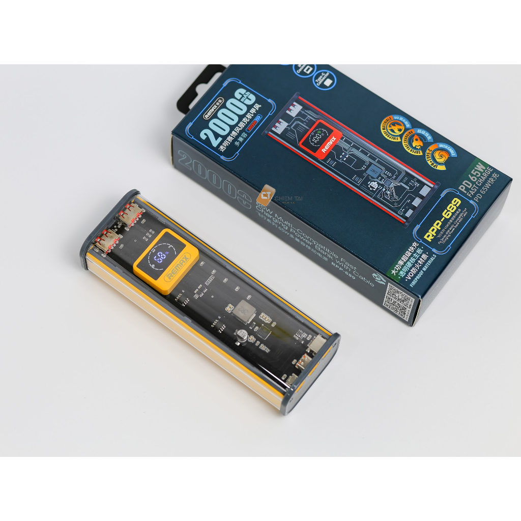 Pin Dự Phòng Sạc Nhanh Remax RPP-689 20.000mAh