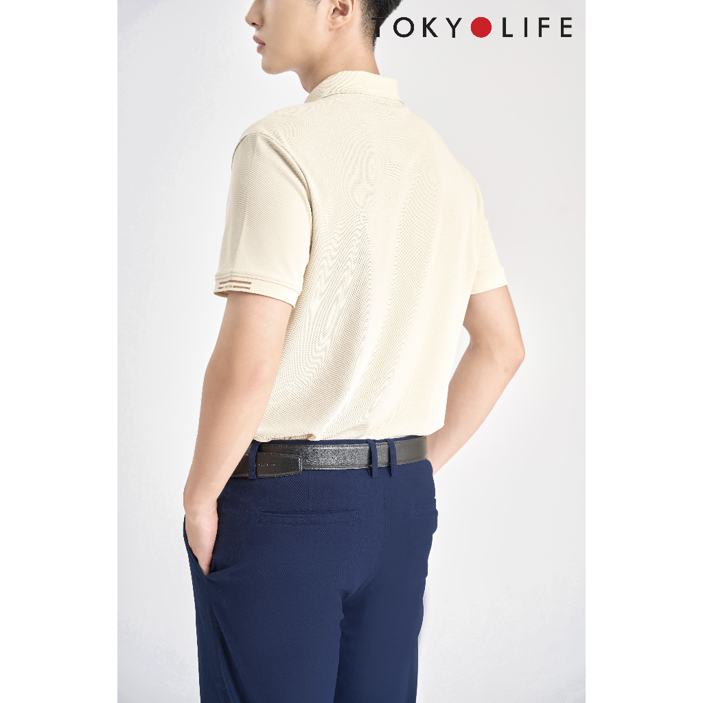 Áo Polo NAM xơ dừa cổ phối kẻ TOKYOLIFE C7POL506M