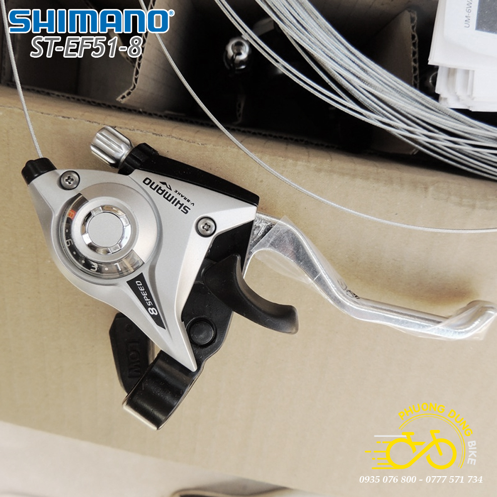 Tay đề bên phải xe đạp SHIMANO ST-EF51 8 Speed - Hàng Chính Hãng