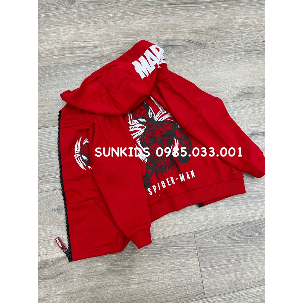 Áo nỉ Hoodie bé trai hình siêu nhân