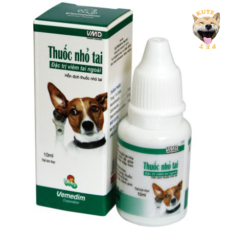 Nhỏ tai Vimedim,viêm tai ngoài cho chó mèo lọ 10ML
