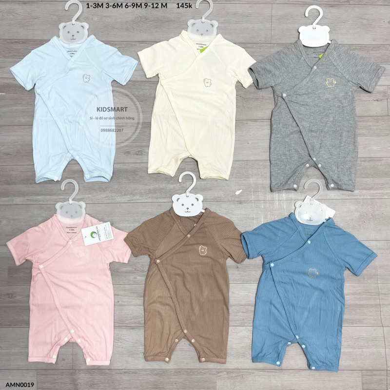 Anminaza - Body sợi tre cộc tay Anminaza BEOKIDS
