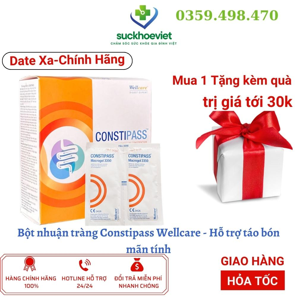 CONSTIPASS Macrogol 3350 bột nhuận tràng cho bé, hỗ trợ táo bón trẻ