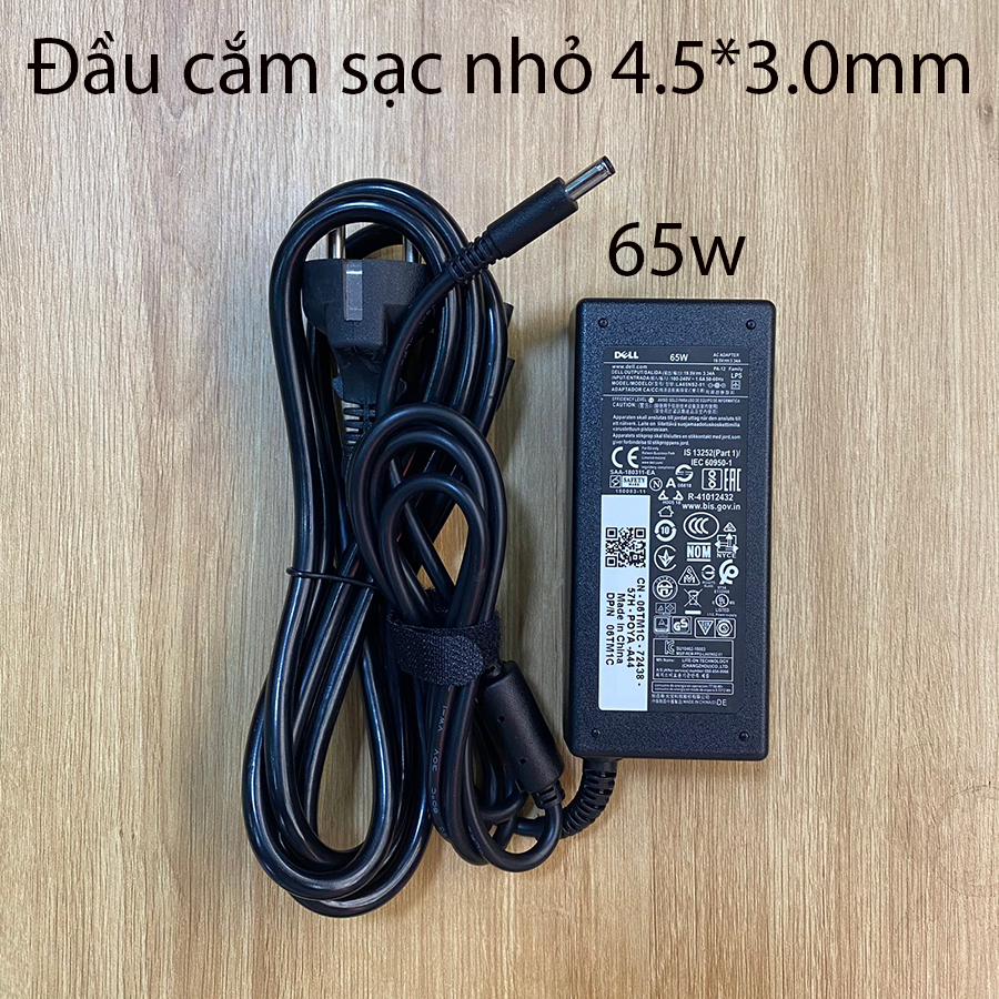 Sạc Laptop Dell 65W 19.5V 3.34A đầu kim nhỏ dùng cho inspiron 13 14 15,3000 5000 7000 3451 3458 5558 5559 7778 Zin
