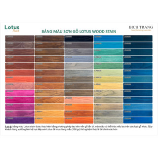 Sơn gỗ - Stain lau Sơn Lotus hệ nước, an toàn, không dung môi, không độc hại. Khối lượng 100gr.