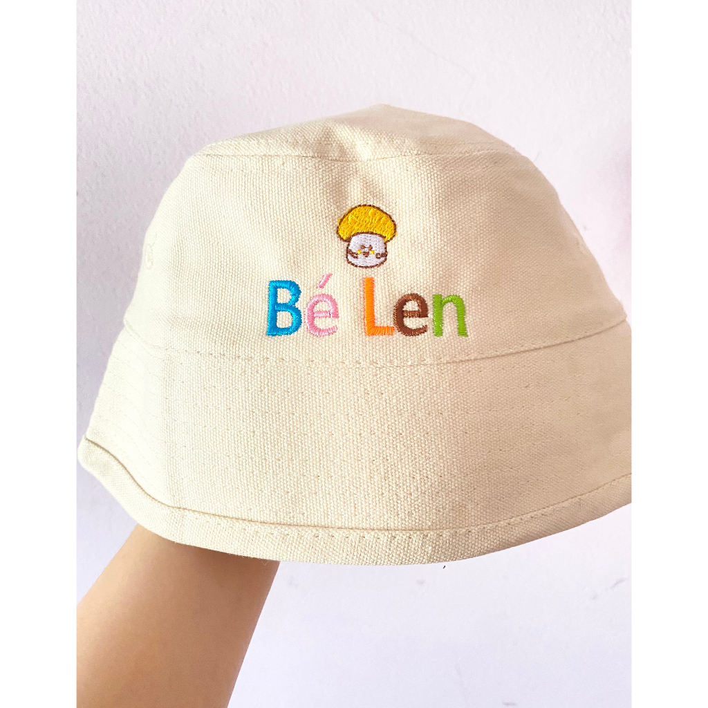 Mũ Bucket 4 màu  thêu tên cho bé HOT TREND, phong cách Hàn Quốc, cự kỳ đáng yêu và đẹp
