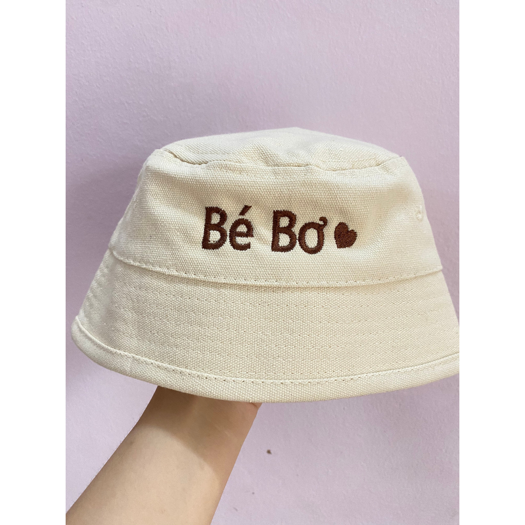 Mũ Bucket 4 màu  thêu tên cho bé HOT TREND, phong cách Hàn Quốc, cự kỳ đáng yêu và đẹp