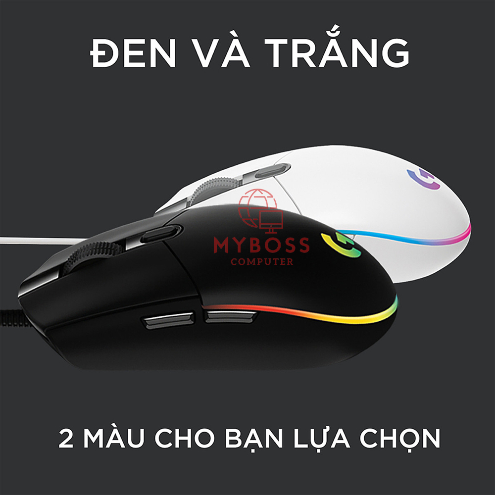 Chuột Gaming Logitech G102 Gen2 Lightsync - Cảm Biến 8000 DPI, Tùy chỉnh RGB, 6 Nút Lập Trình, BH 24 Tháng Chính Hãng