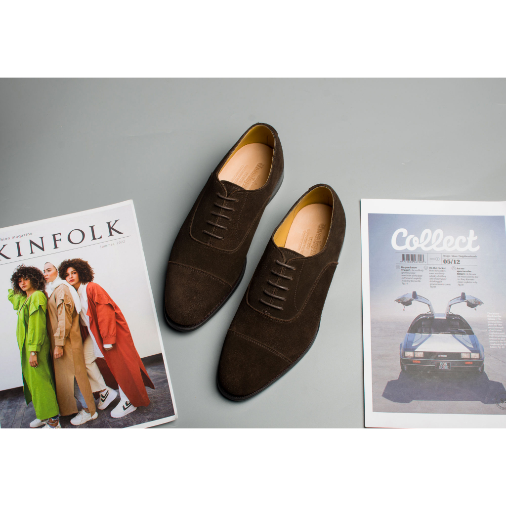 Giày Da Nam Cao Cấp Kiểu Dáng Oxford Chất Liệu Da Bê Nhập Khẩu