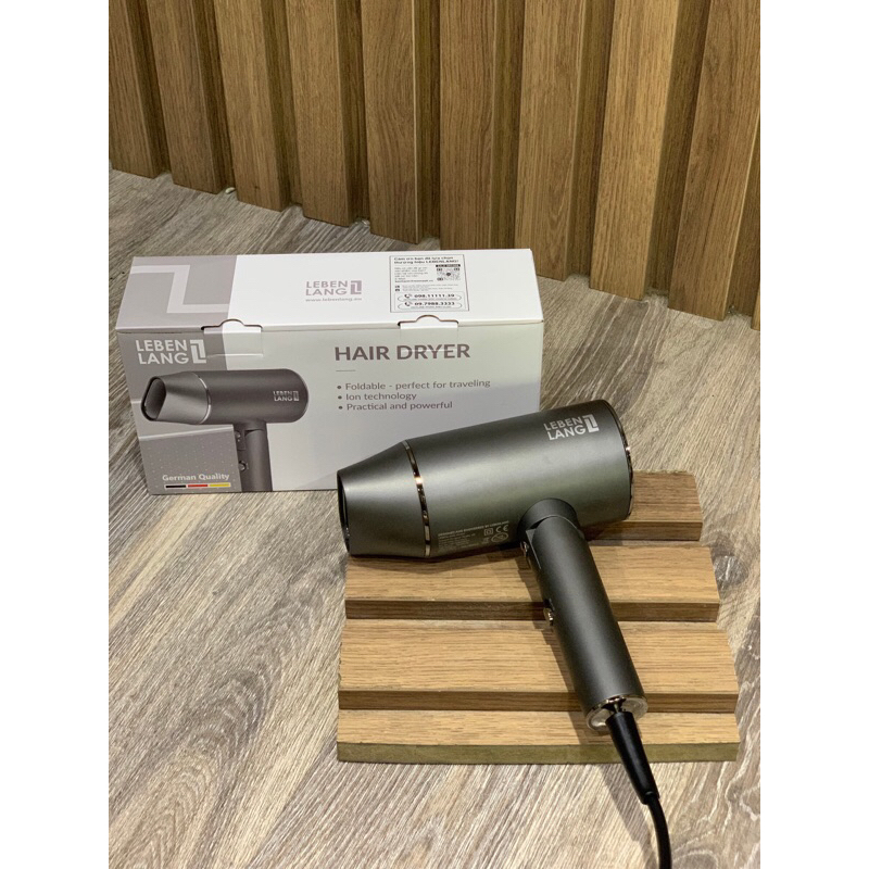 Máy sấy tóc Lebenlang 2 chiều nóng lạnh, gấp gọn tiện lợi, chống xơ rối tóc bằng công nghệ ion, 2100W - LBH3088G