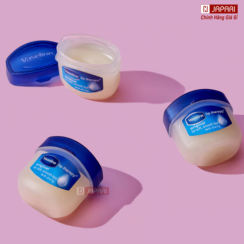 Son Dưỡng Môi Vaseline Không Màu, Có Màu CHÍNH HÃNG BẢN MỸ- Hũ Sáp Dưỡng Môi Vaseline Dưỡng Móng Tay Dài Cứng JAPARI