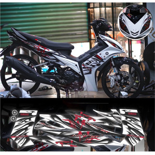 Tem rời exciter 2010 lửa full trắng đen
