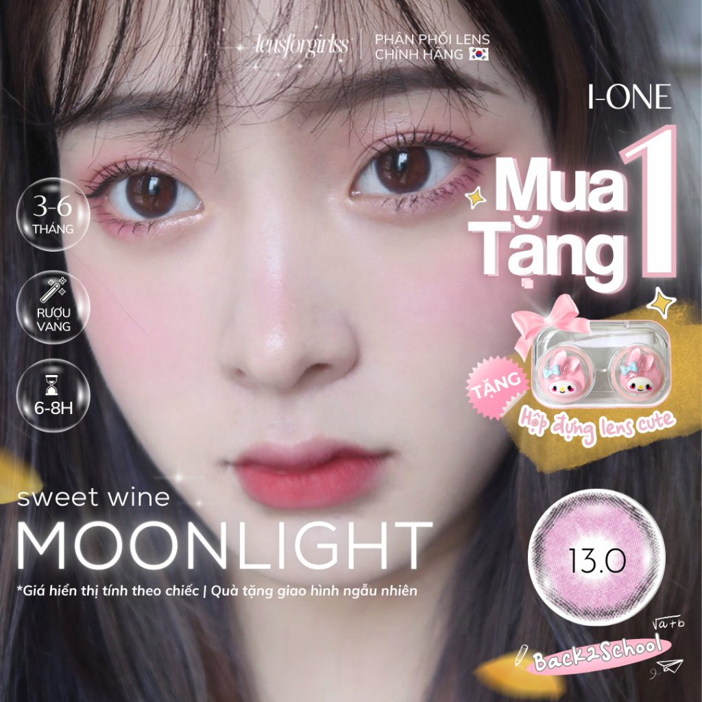 Kính Áp Tròng MOONLIGHT SWEET WINE - Made in Korea | HSD 3-6 tháng | Lens cận