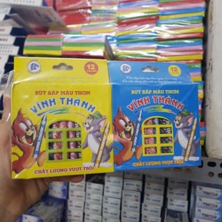 Bút sáp màu thơm Vĩnh Thành 12 màu, bút màu sáp, crayon