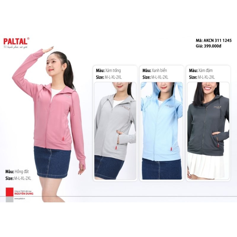 Áo khoác chống nắng Paltal chất liệu Poly mè mỏng nhẹ 3111245