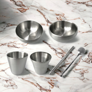 Bộ Sản Phẩm Chén Ly Đũa Muỗng Inox Xuất Hàn Cao Cấp