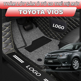 Thảm lót sàn ô tô 6D Toyota Vios (2014-2018)  thành cao, tràn viền bậc cửa