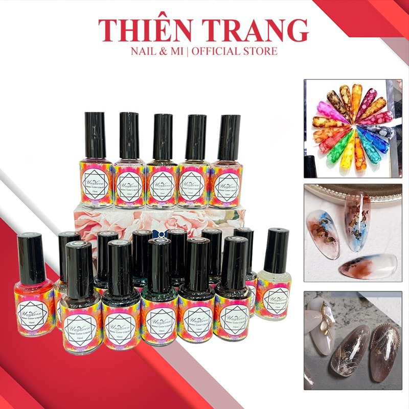 set cồn loang cocomino 18 chai - cồn loang nail chính hãng - loang cồn trang trí móng nghệ thuật siêu đỉnh