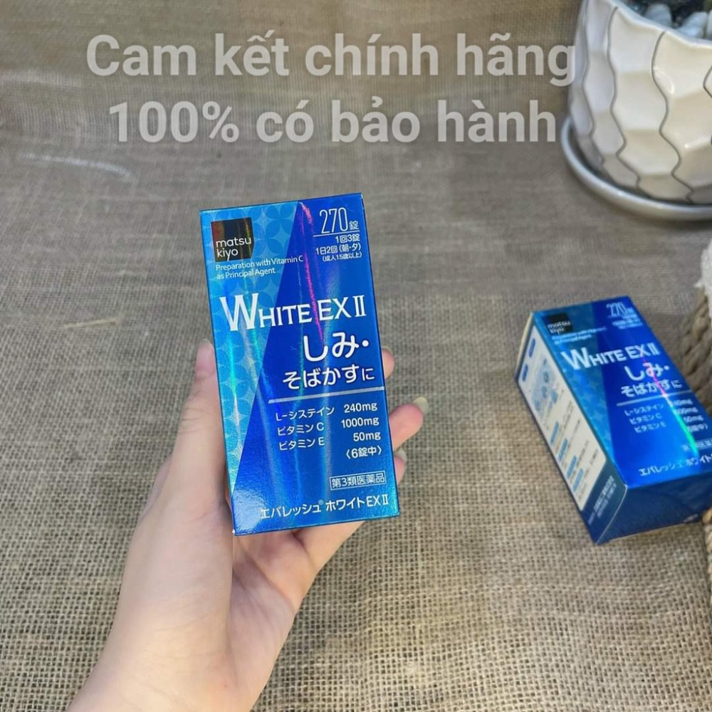Viên uống Skin White EX ll 270 trắng da, mờ thâm nám Nhật Bản Quy cách: 270 Viên