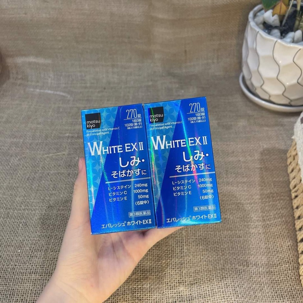 Viên uống Skin White EX ll 270 trắng da, mờ thâm nám Nhật Bản Quy cách: 270 Viên