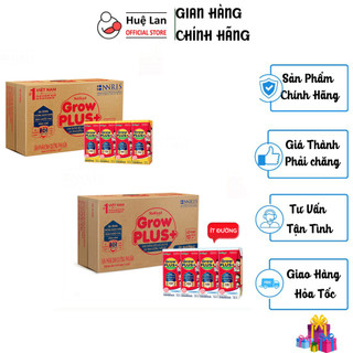 SỮA NƯỚC NUTIFOOD GROW PLUS+ ĐỎ THÙNG 48 HỘP x 180ML ít đường/ có đường/ kiểm soát cân nặng