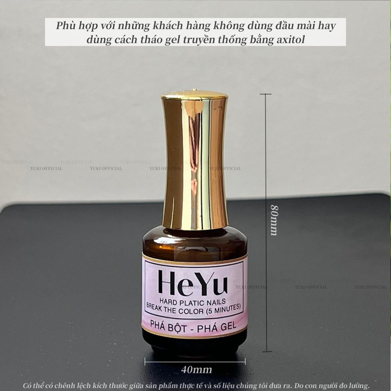 Phá bột HEYU 2in1 - nước phá bột ,phá gel siêu nhanh - dung dịch phá gel nail