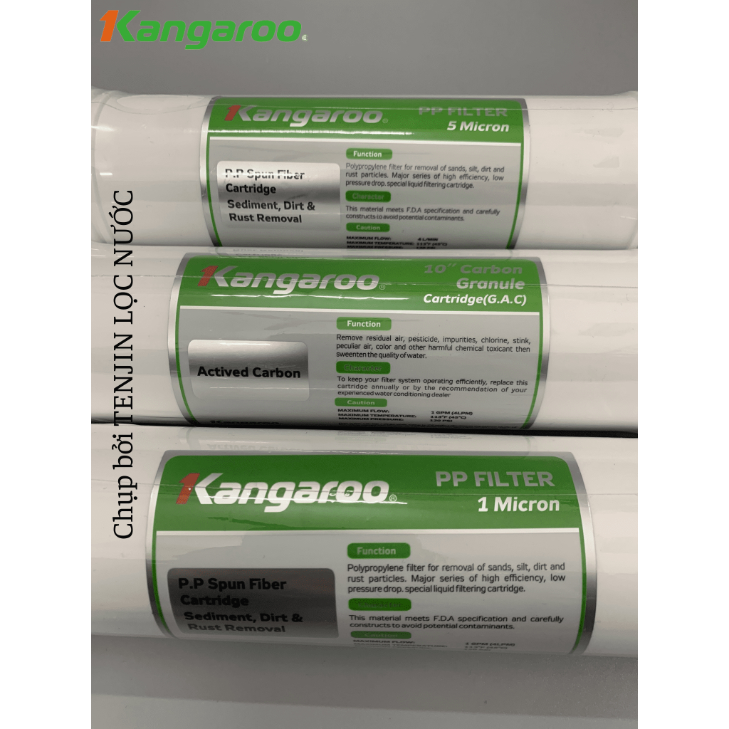Combo Lõi Lọc Nước 123 HK Kangaroo Đúc Dùng Cho Model KG100HK, KA10A4, KG10A5, KG100ES, KG100ES1, KG100EO, KG61A3, KG10A