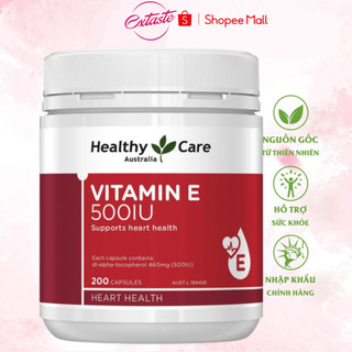 Viên uống chống oxy hóa Healthy Care Vitamin E 500IU hộp 200 viên