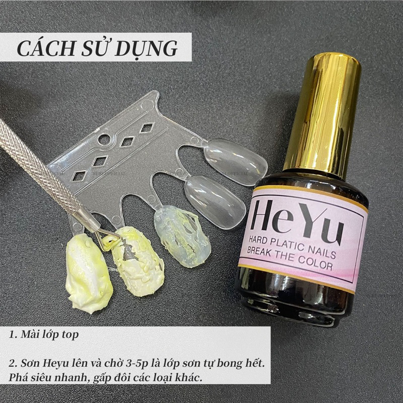 Phá bột HEYU 2in1 - nước phá bột ,phá gel siêu nhanh - dung dịch phá gel nail