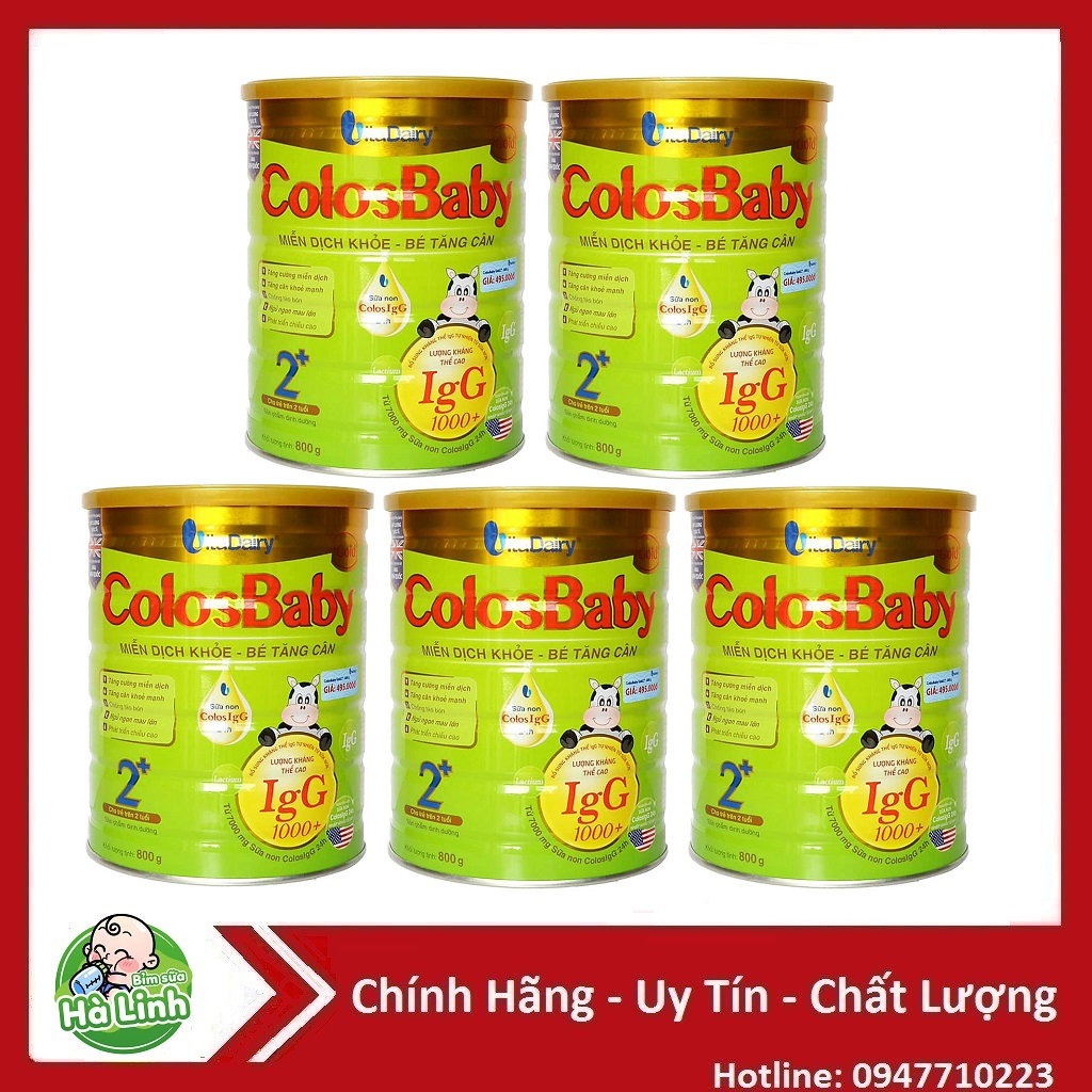 Combo 5 lon sữa bột colosbaby gold, bIO, IQ  số 0+,1+,2+ ....