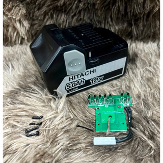 Vỏ mạch pin Hitachi 5S 18V Li-ion Zin, nhận sạc zin. BN.