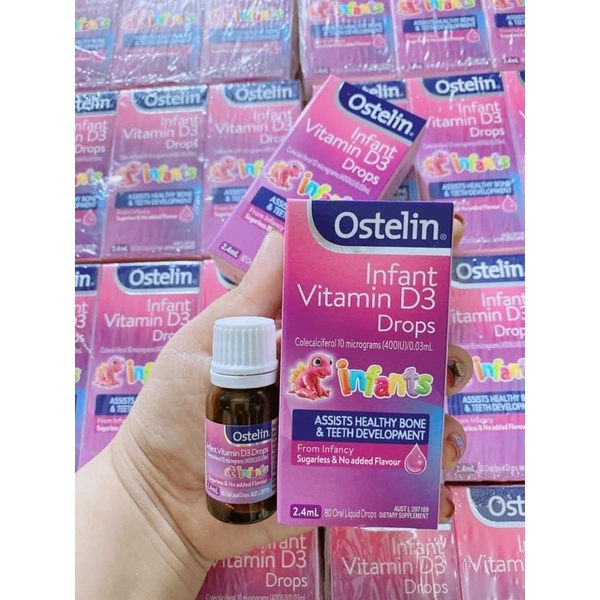 Vitamin D3 400 IU dạng giọt cho trẻ sơ sinh Ostelin
