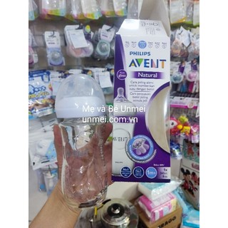 Bình Sữa Thủy Tinh hiệu Philips Avent dòng mô phỏng tự nhiên dung tích 240ml SCF673/13-Mẹ và Bé Unmei Avent