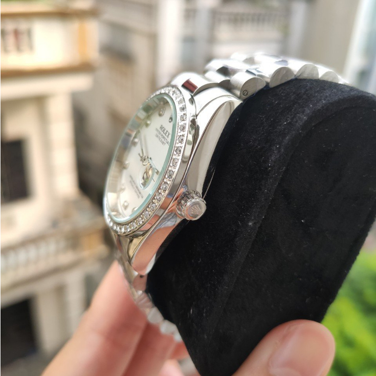 Đồng hồ nam Rolex - viền đá dây kim loại chống nước - Tokyo Shop