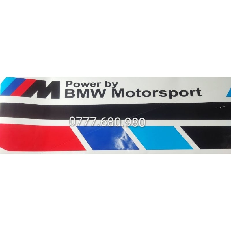 BỘ TEM XE BMW 4 CHỖ ( MẪU POWER BY BMW MOTORSPORT )