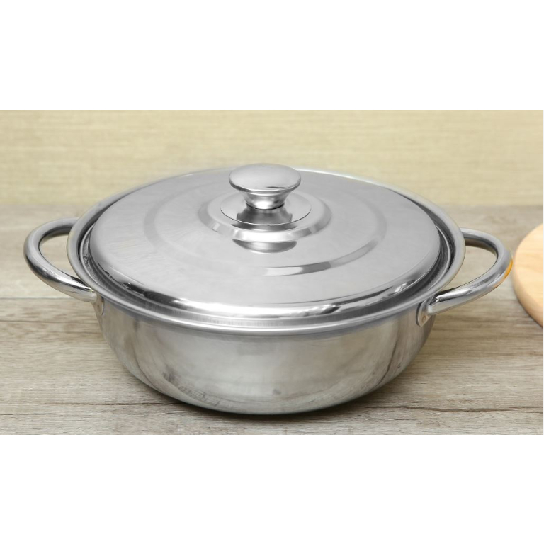 Nồi lẩu Inox 22cm - Nồi inox Tiện Dụng Ăn Nhậu Gia Đình, Bạn Bè, Hàng Quán