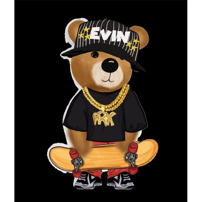 Hình ủi ép nhiệt, in áo. Mẫu Gấu Teddy GT9 size 10-28cm